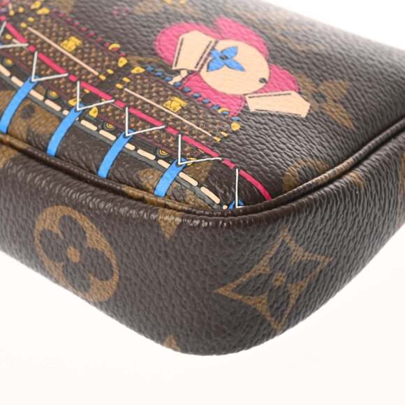 LOUIS VUITTON Authentic Brown Monogram Canvas Pochette Pouch - Picture 7 of 11